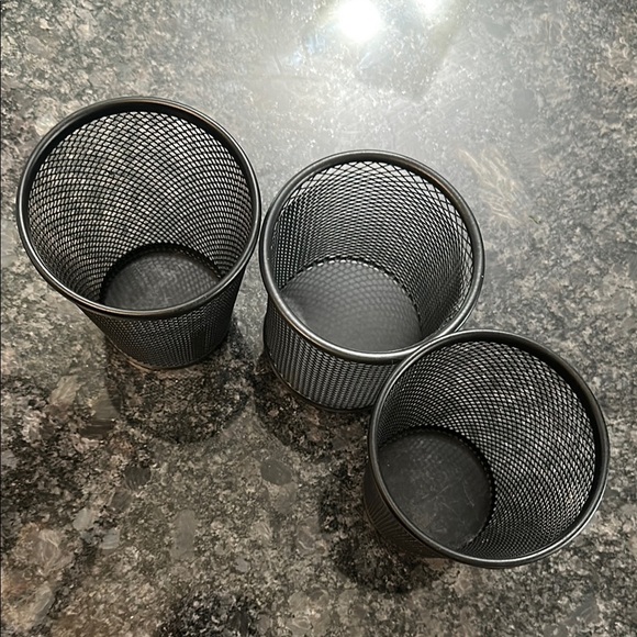 3 Black Wire Pen Holders Desk Organizers NWOT - Picture 5 of 13